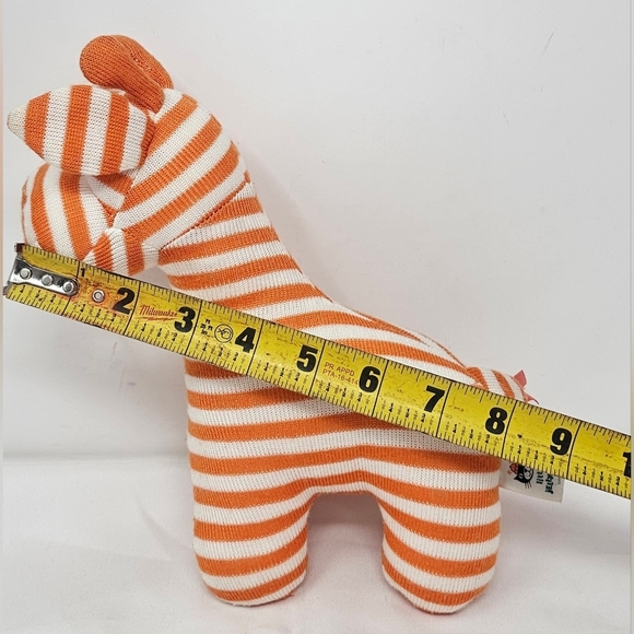 Jellycat Striped Orange White Geoffery Giraffe Soft Baby Chime Rattle Toy 9 in - Picture 13 of 13